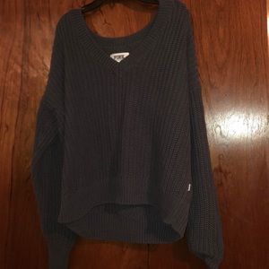 Gray knitted sweater